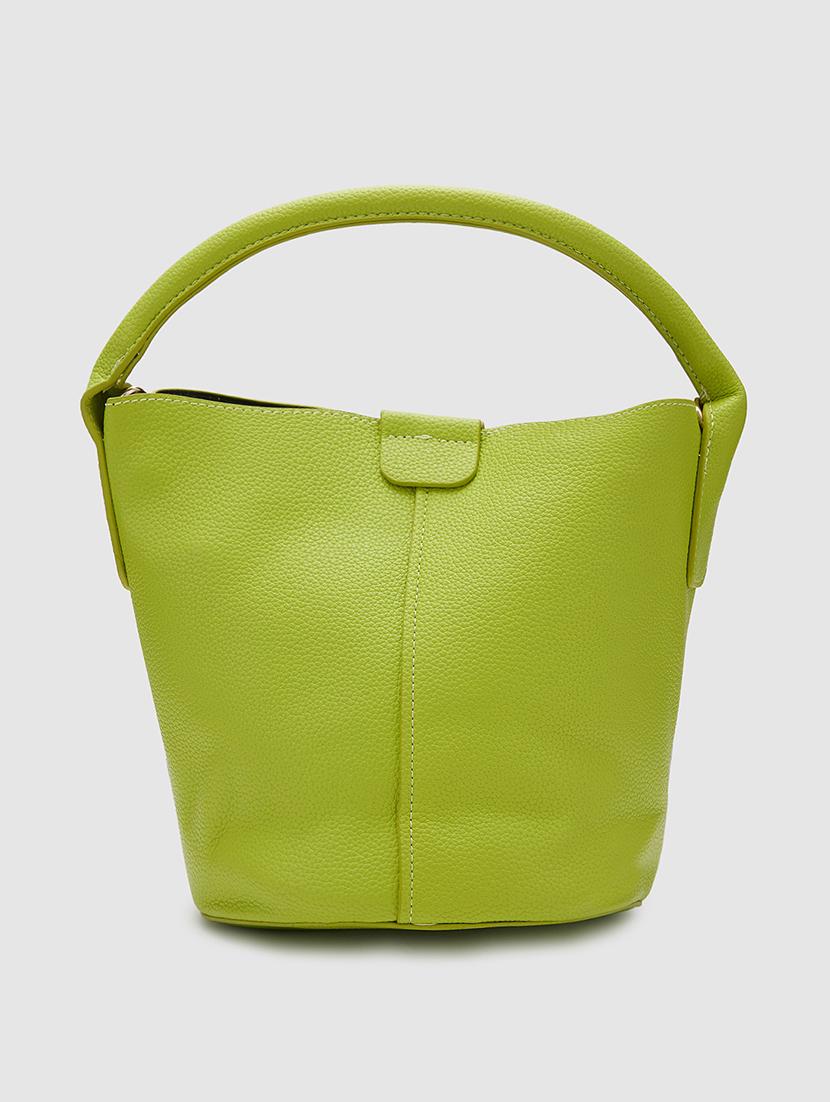 green leatherette (pu) hobo handbag - 20025452 - Zoom Image - 0