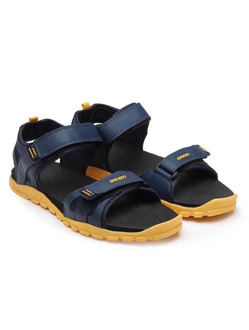 navy synthetic slip on sandals - 20025849 -  Standard Image - 0