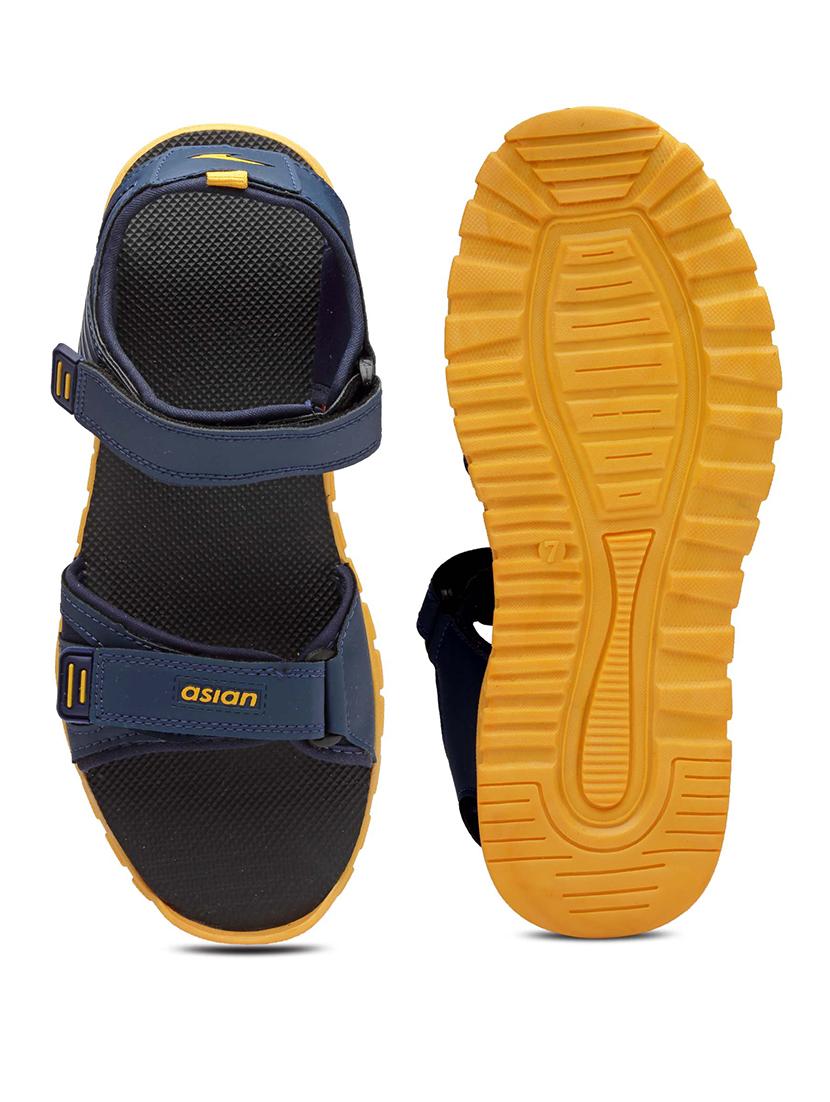 navy synthetic slip on sandals - 20025849 - Standard Image - 3