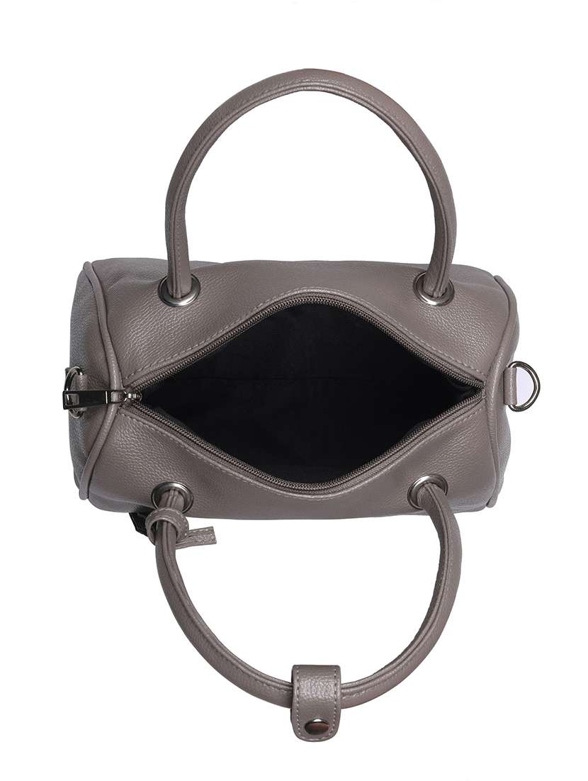 beige leatherette (pu) duffel handbag - 20026763 -  Standard Image - 3