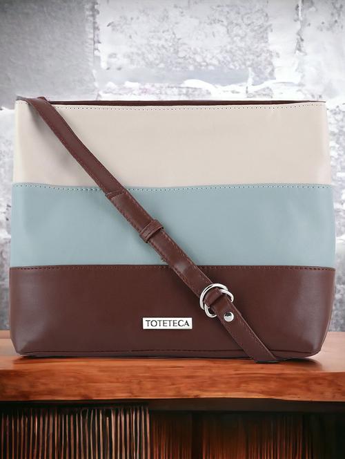 color block leatherette (pu) regular sling bag - 20026790 -  Standard Image - 0