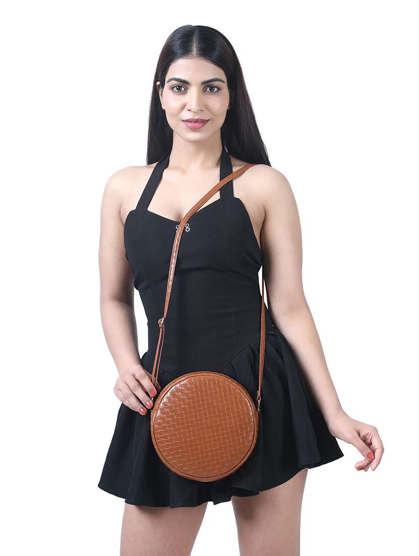 nude leatherette (pu) sling bag - 20026795 -  Standard Image - 5