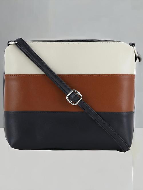 color block leatherette (pu) regular sling bag - 20026796 -  Standard Image - 0