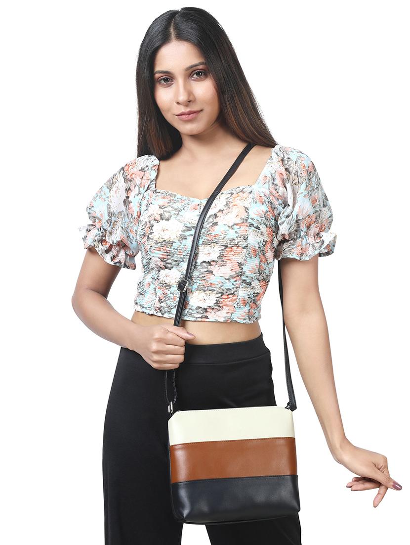 color block leatherette (pu) regular sling bag - 20026796 - Standard Image - 5