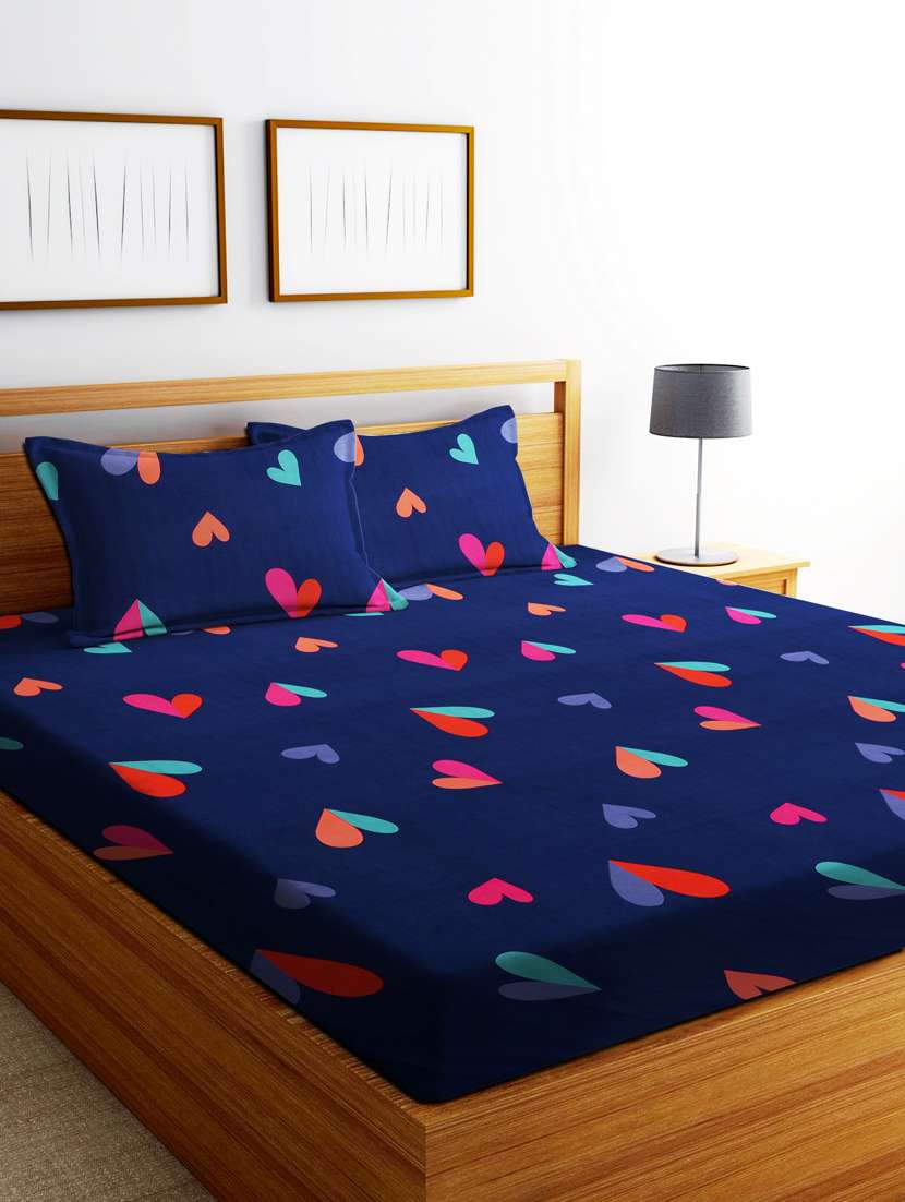 Buy online Double Queen Bedsheet With 2 Pillow Covers from Bed for
