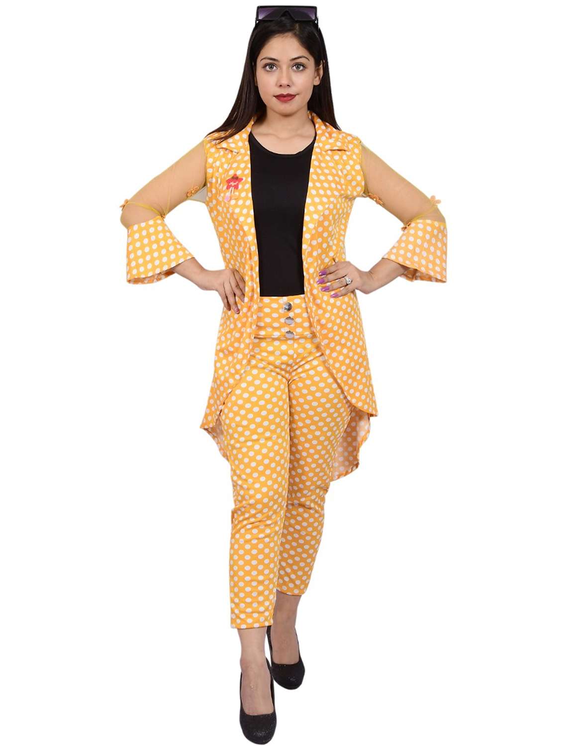 yellow lycra regular shrug - 20029687 - Zoom Image - 0