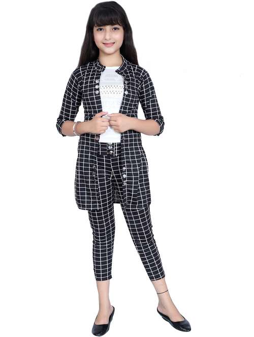 girls top and bottom set with jacket - 20029706 -  Standard Image - 0