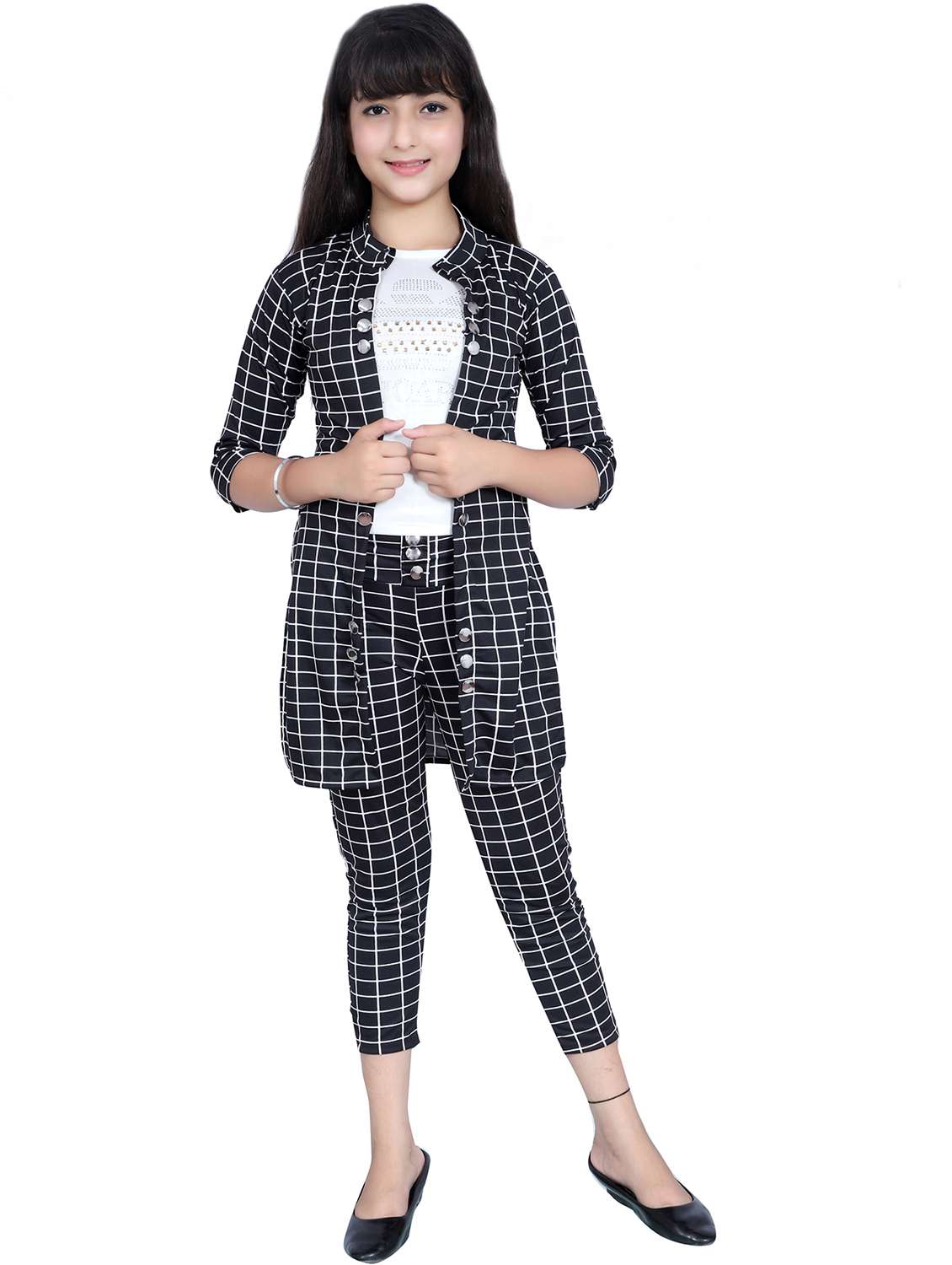 girls top and bottom set with jacket - 20029706 -  Zoom Image - 0