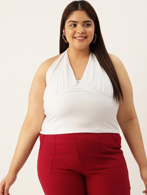 women's crop halter neck top - 20029940 -  Standard Image - 0