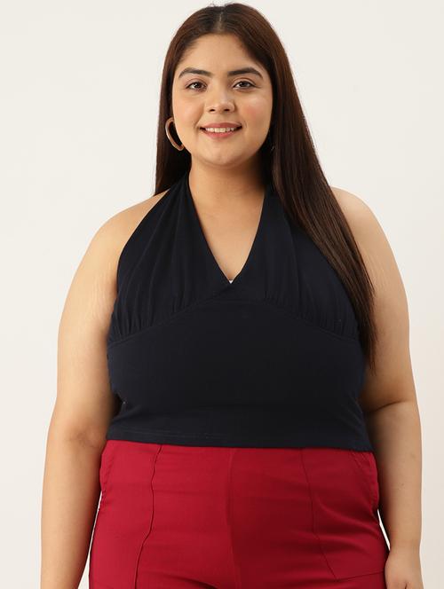 women's crop halter neck top - 20029941 -  Standard Image - 0