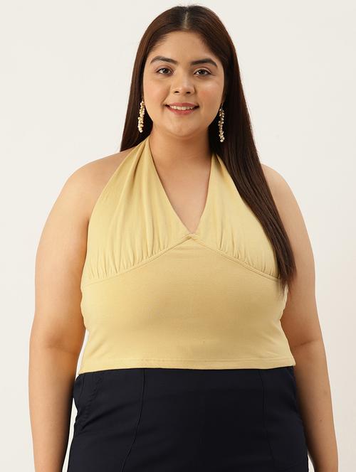 women's crop halter neck top - 20029942 - Standard Image - 0