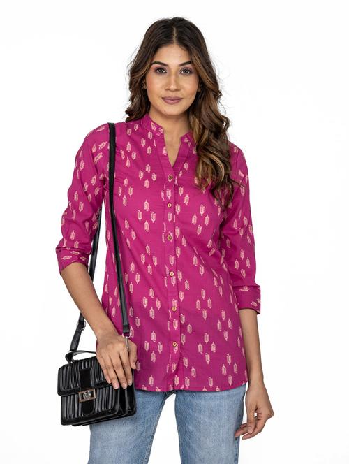 pink printed shirt - 20030039 -  Standard Image - 0