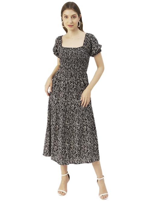 women's fit & flare printed dress - 20031226 - Standard Image - 0
