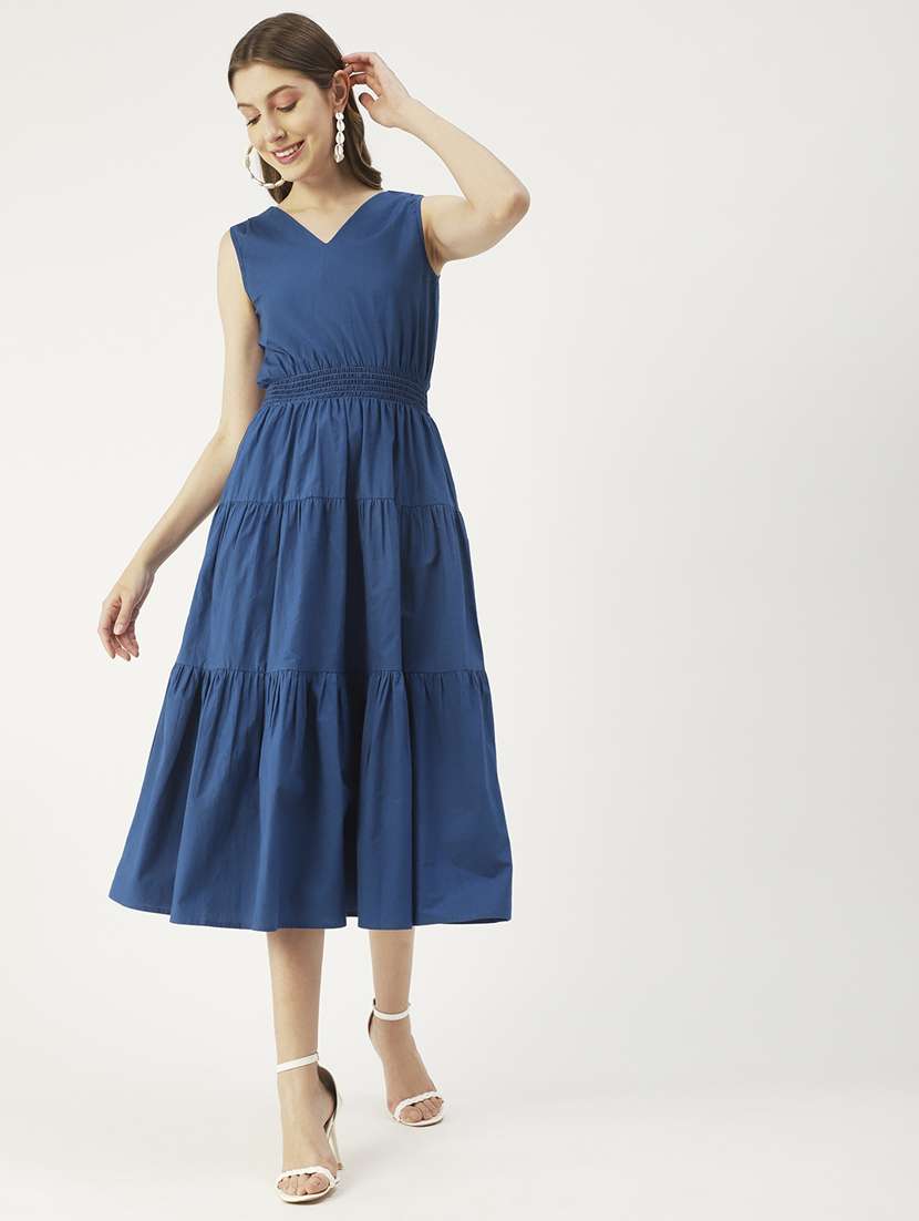women's tiered dress solid dress - 20031227 -  Zoom Image - 0