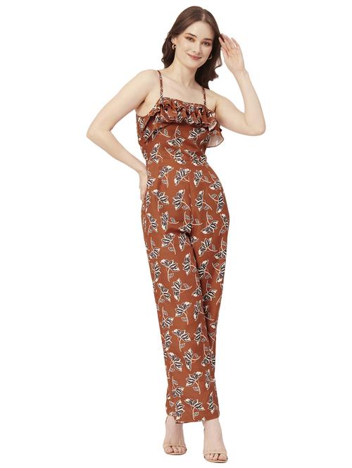 cami neck printed full leg jumpsuit - 20031240 - Standard Image - 0