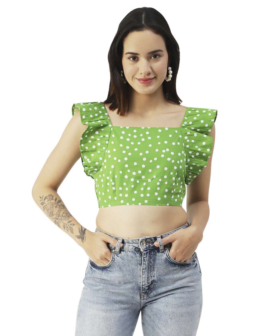 women's crop square neck top - 20031294 -  Zoom Image - 0