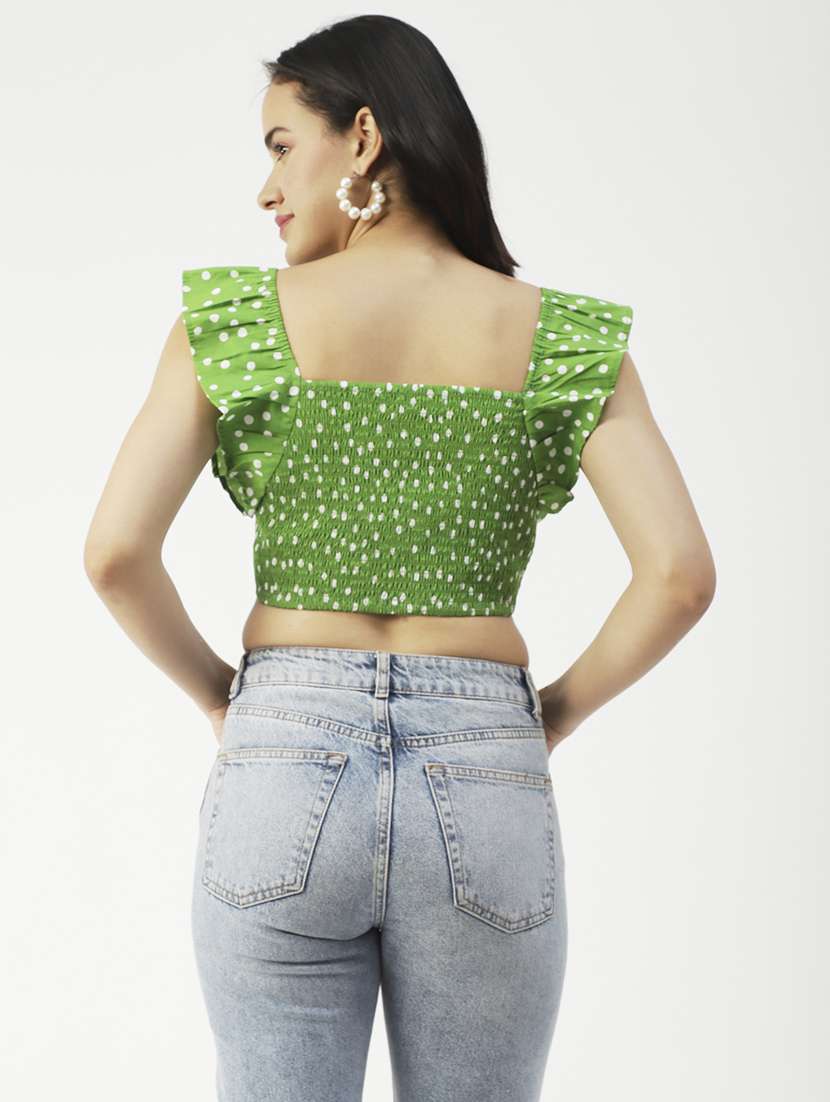 women's crop square neck top - 20031294 -  Standard Image - 3