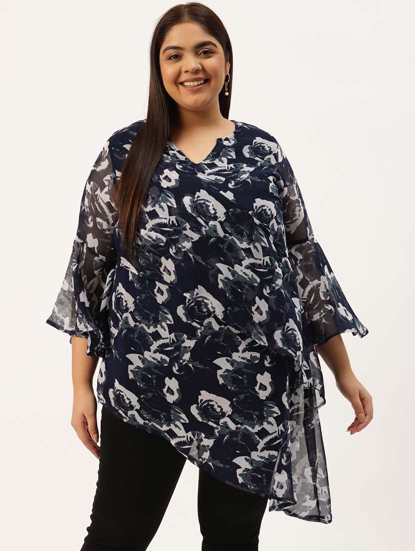 women's asymmetric notch neck top - 20031525 - Zoom Image - 0