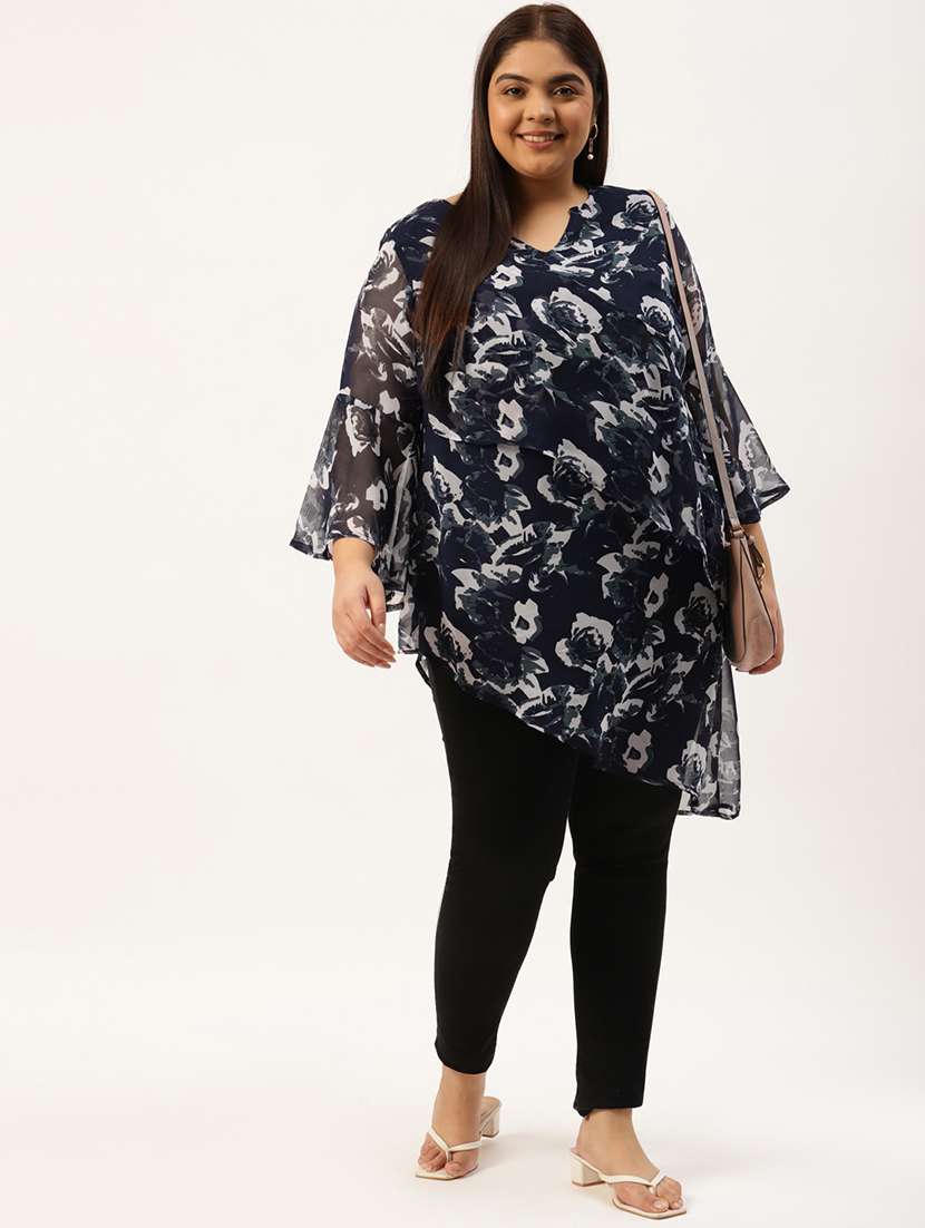 women's asymmetric notch neck top - 20031525 - Standard Image - 3