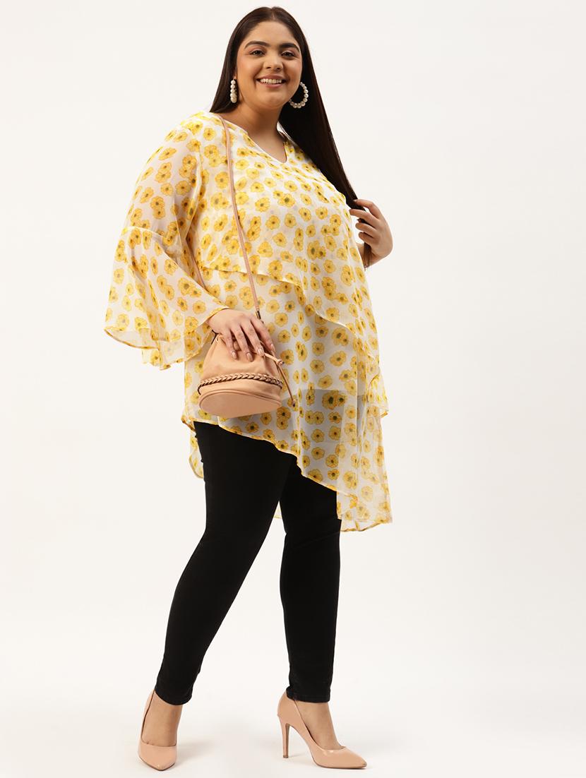 women's asymmetric v neck top - 20031526 - Standard Image - 3