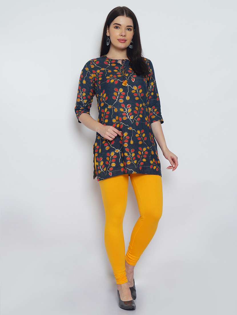 yellow cotton lycra leggings - 20031636 - Standard Image - 3