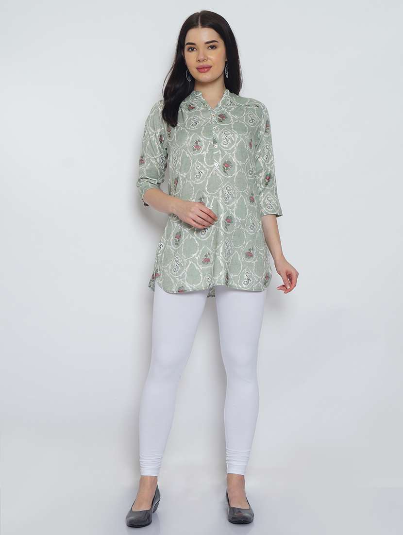 white cotton lycra leggings - 20031648 -  Standard Image - 3