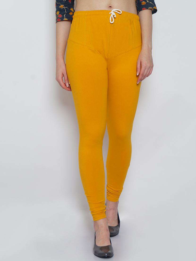 yellow cotton lycra leggings - 20031659 - Zoom Image - 0