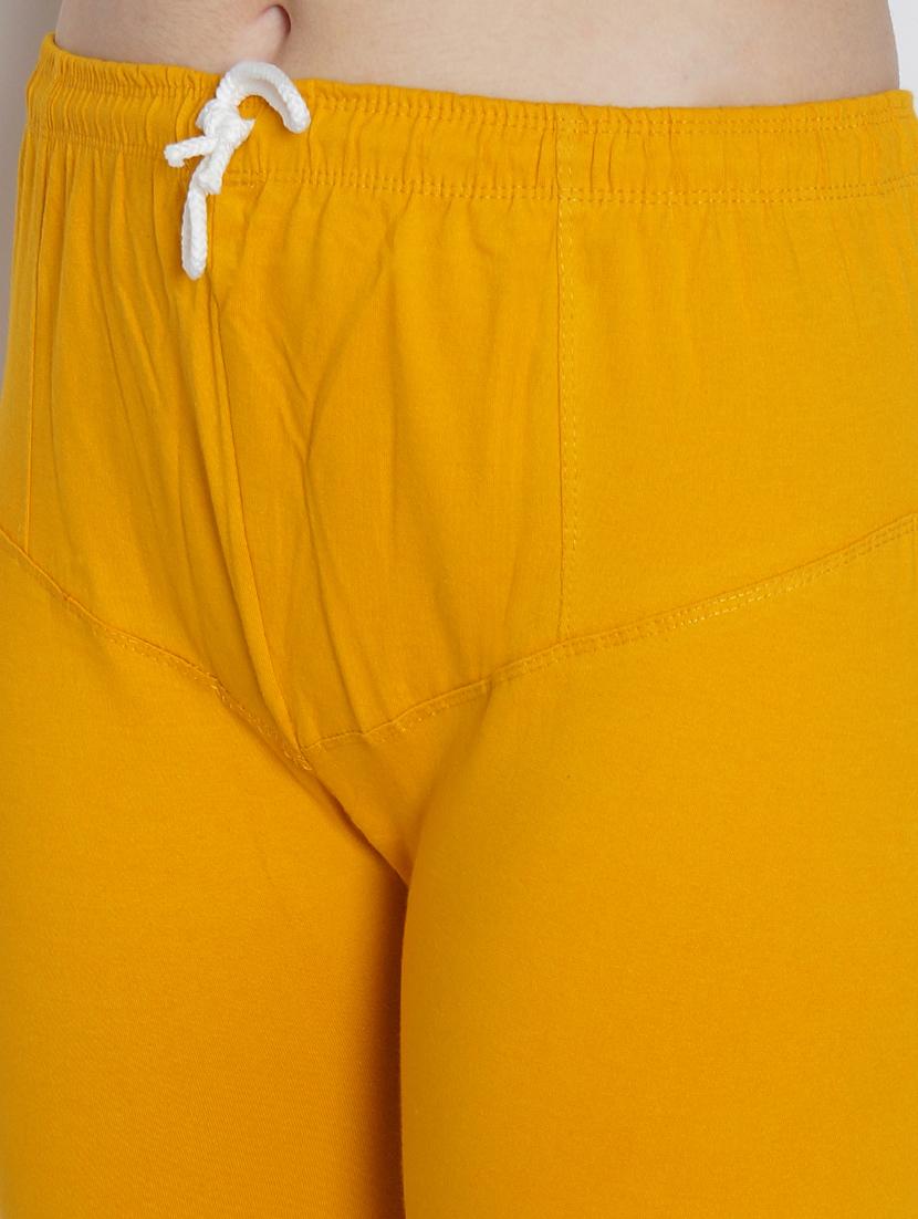 yellow cotton lycra leggings - 20031659 - Standard Image - 3