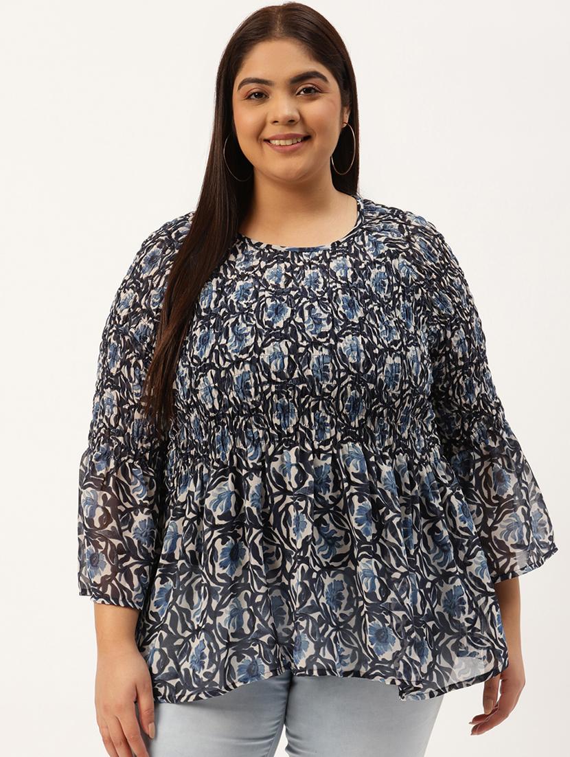 women's peplum round neck top - 20031892 - Zoom Image - 0