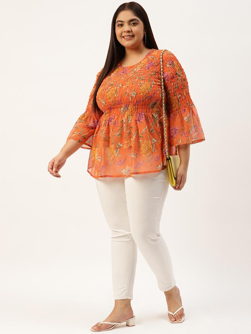 women's peplum round neck top - 20031893 - Standard Image - 3