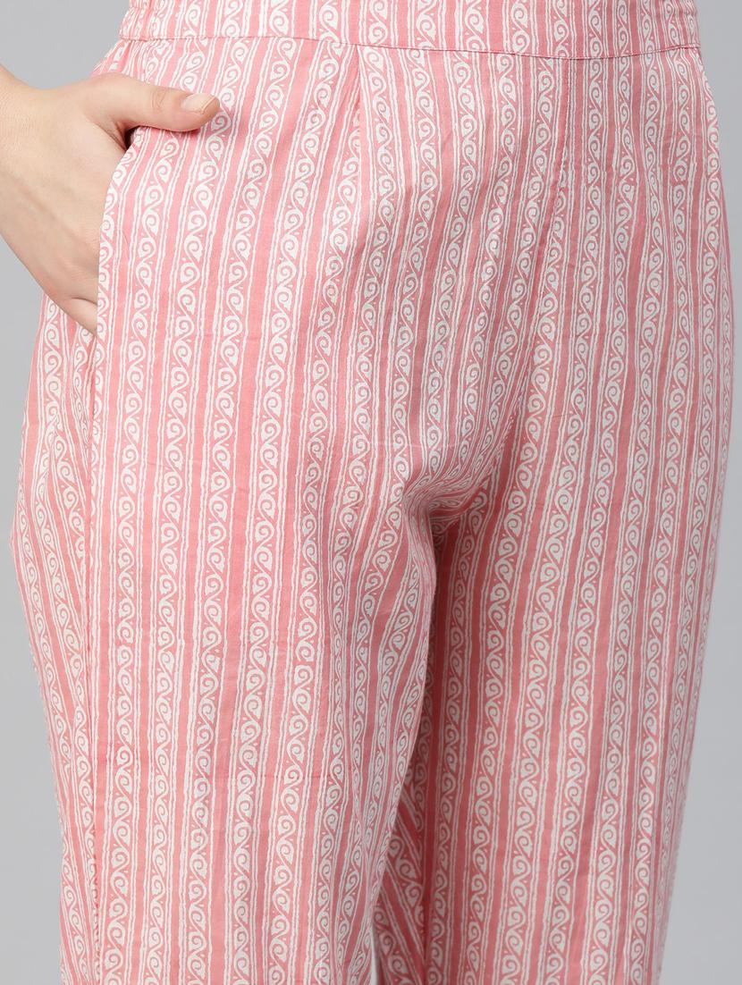 pink kurta pant set with dupatta - 20032037 - Standard Image - 5