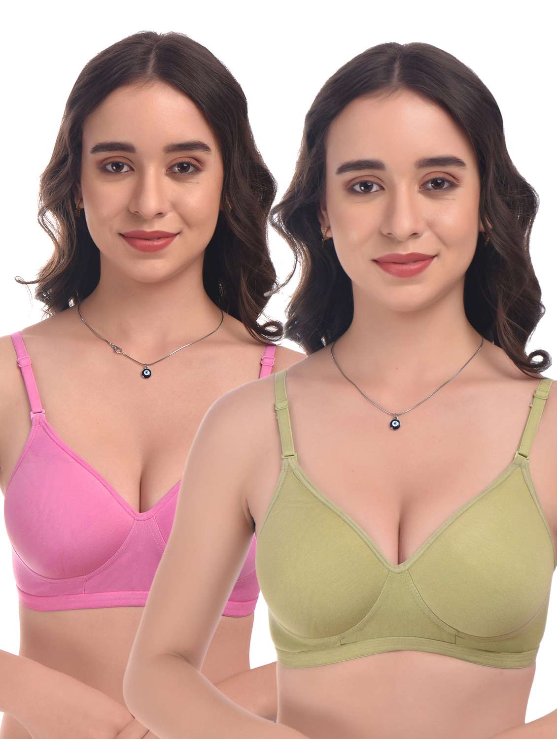 pack of 2 hosiery push up bra