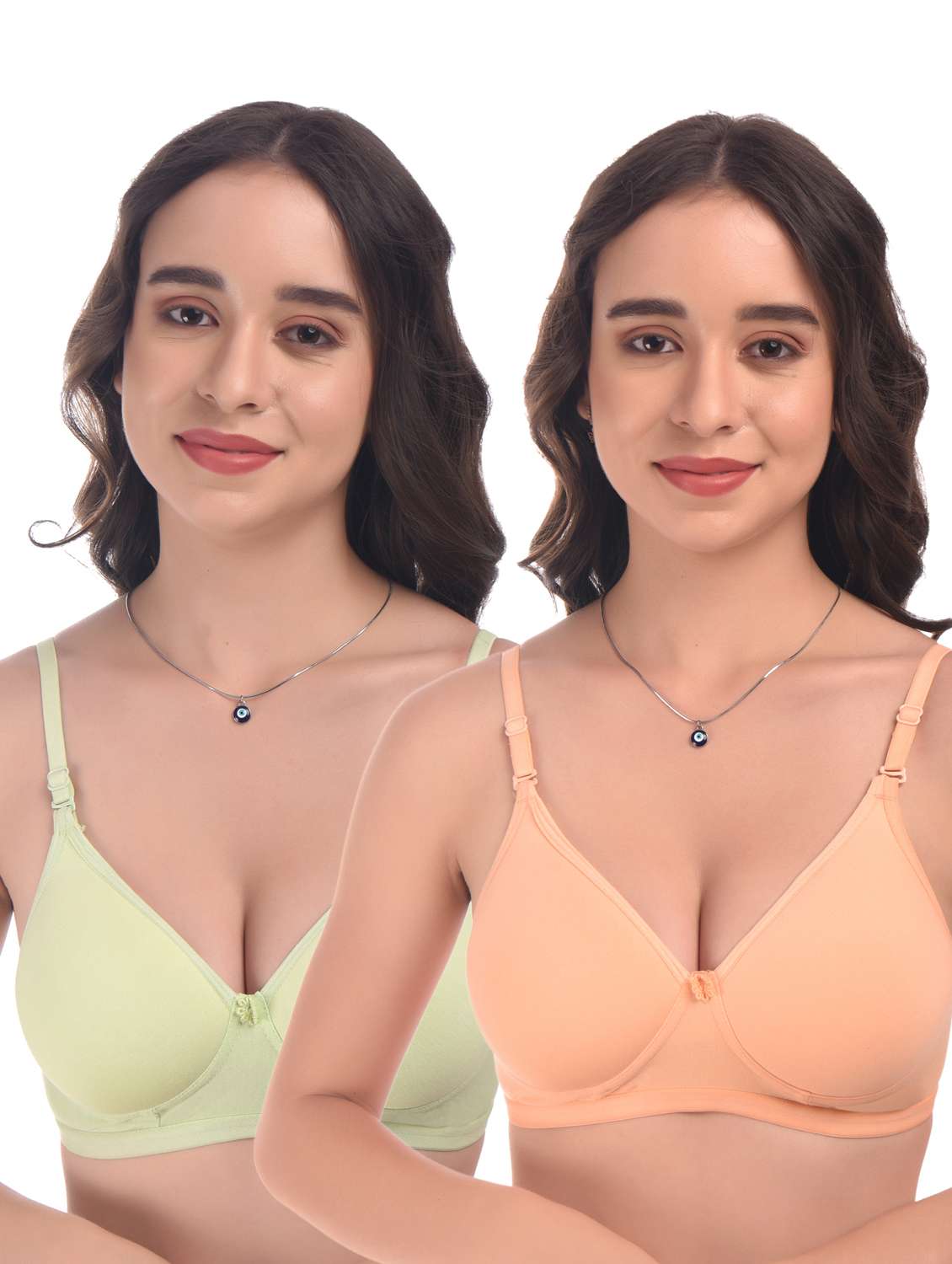 pack of 2 hosiery push up bra