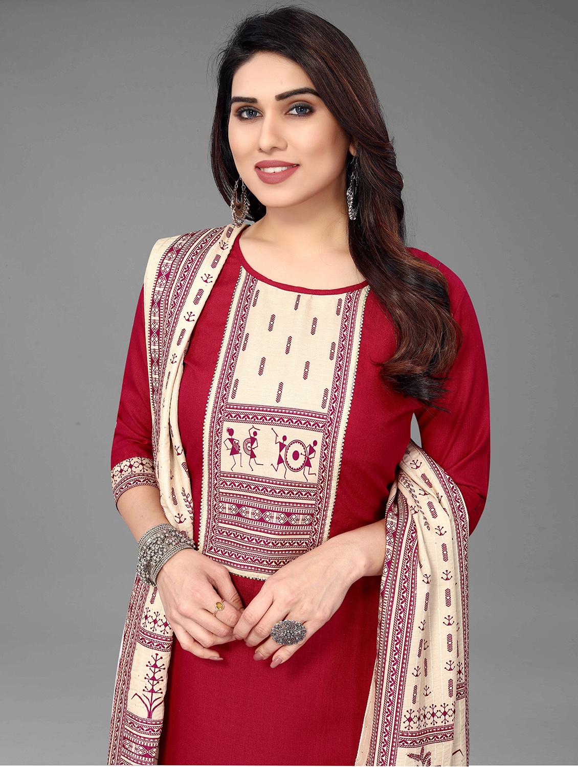 printed kurta pant set with dupatta - 20035331 - Standard Image - 3