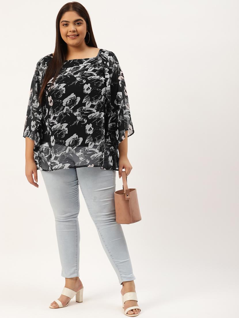 women's a line square neck top - 20035639 - Standard Image - 3