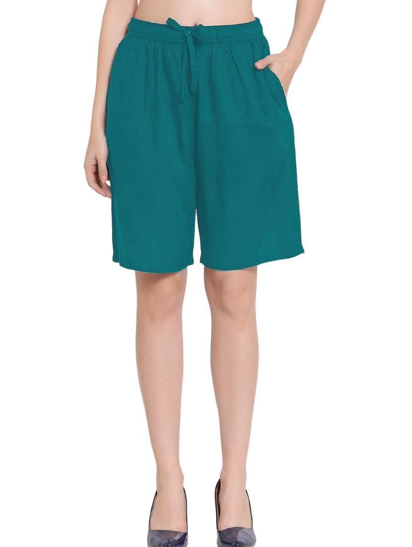 mid rise solid regular shorts - 20036440 -  Zoom Image - 0