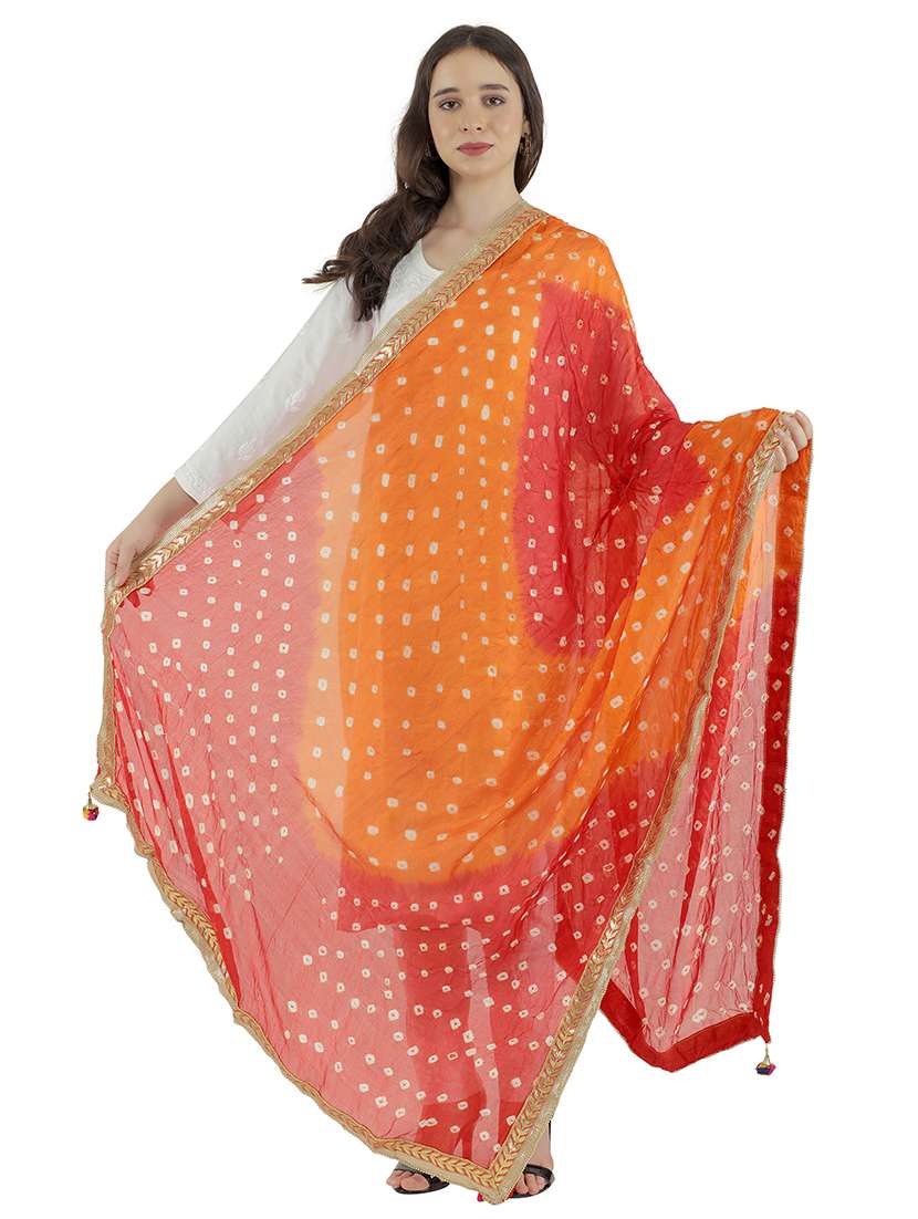 gota attached bandhani dupatta 