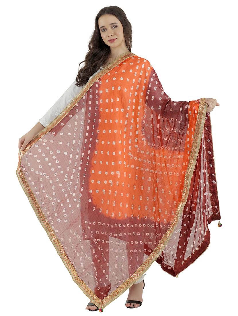 gota attached bandhani dupatta  - 20038368 -  Zoom Image - 0