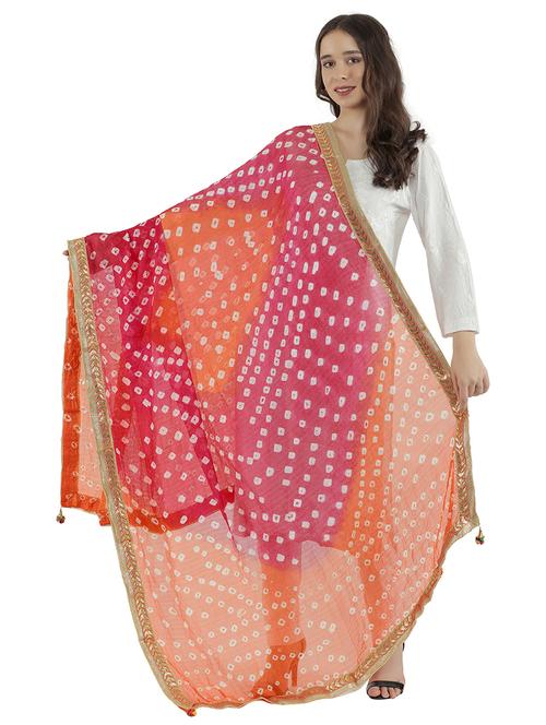 gota attached bandhani dupatta  - 20038372 -  Standard Image - 0