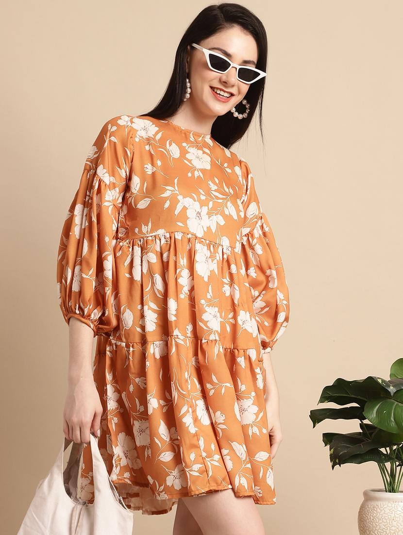 women's tiered dress floral dress - 20038862 - Standard Image - 3
