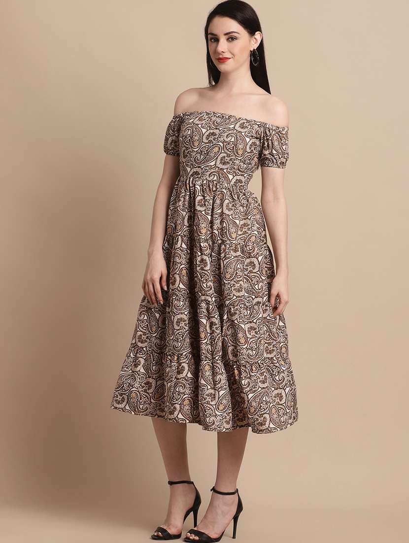 women's tiered dress geometric dress