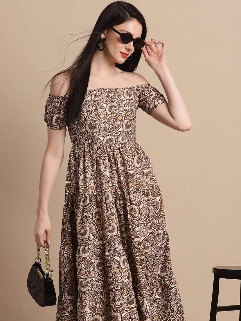 women's tiered dress geometric dress - 20038863 - Standard Image - 3