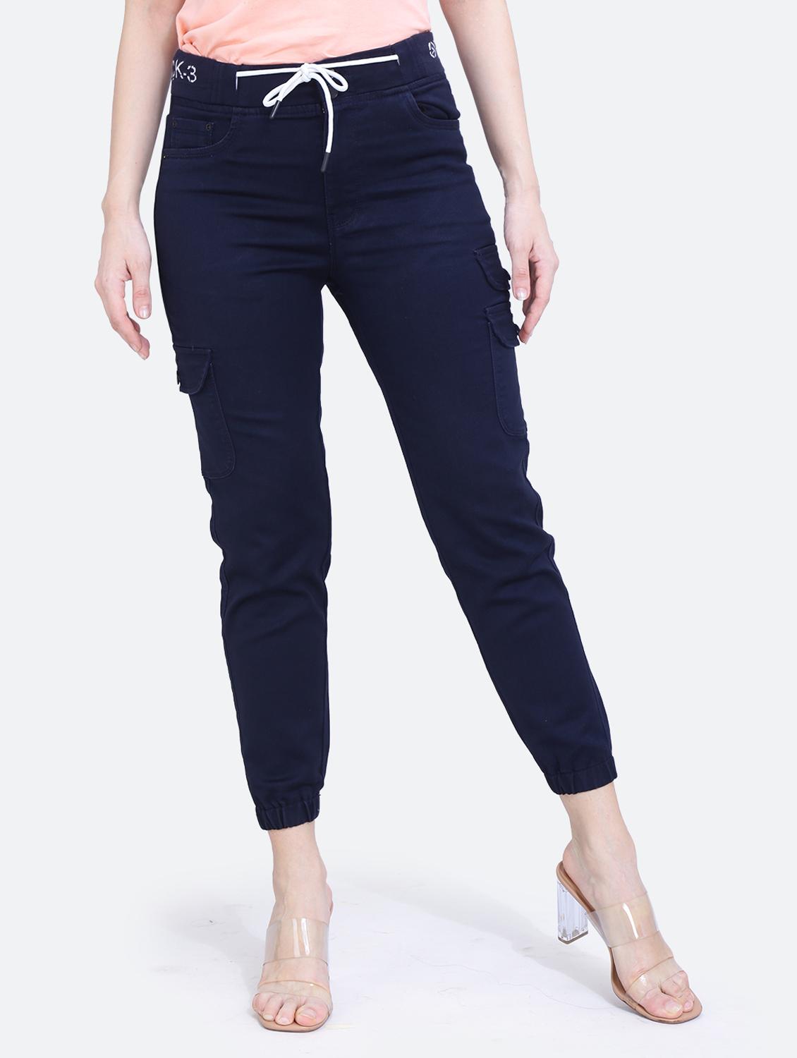 high rise ankle length solid jeggings - 20039159 - Zoom Image - 0