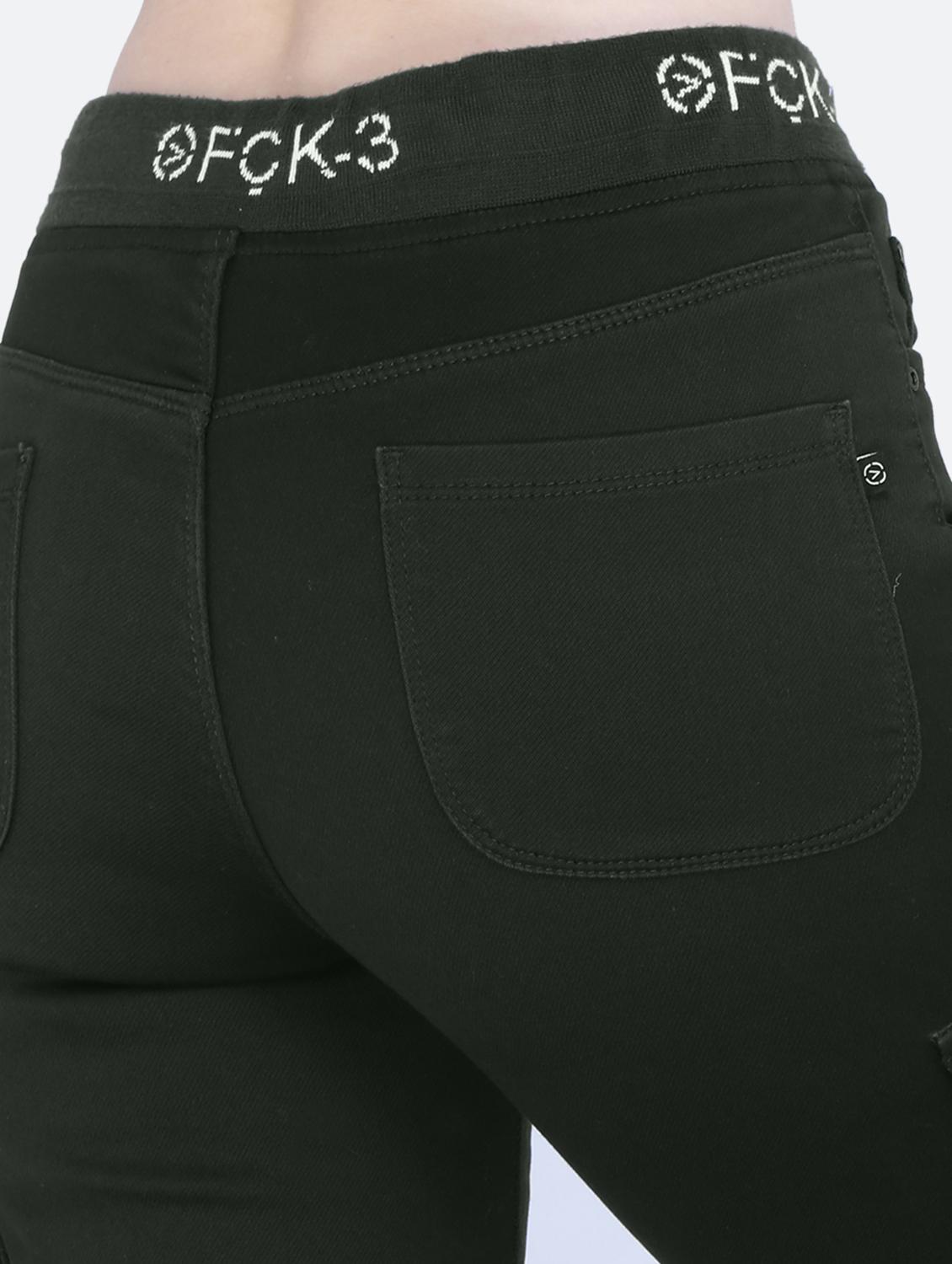 high rise ankle length solid jeggings - 20039160 - Standard Image - 5