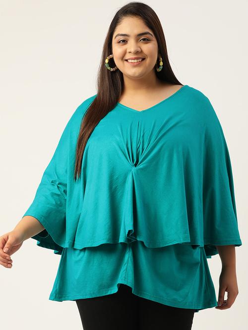 women's layered v neck top - 20039230 - Standard Image - 0