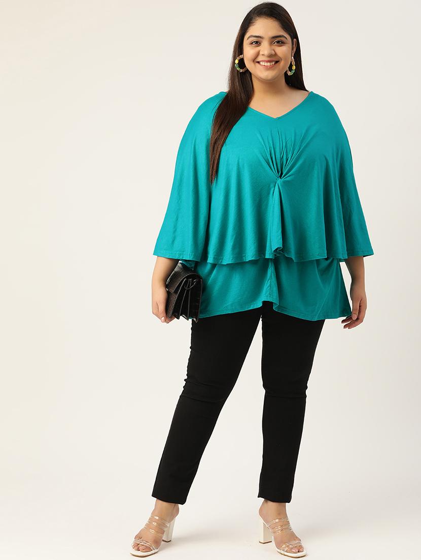 women's layered v neck top - 20039230 - Standard Image - 3
