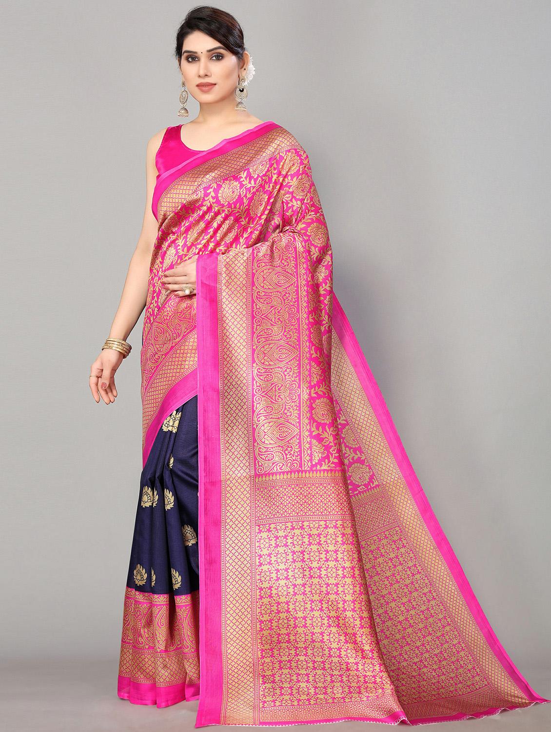 pink silk blend mysore saree - 20039241 - Zoom Image - 0
