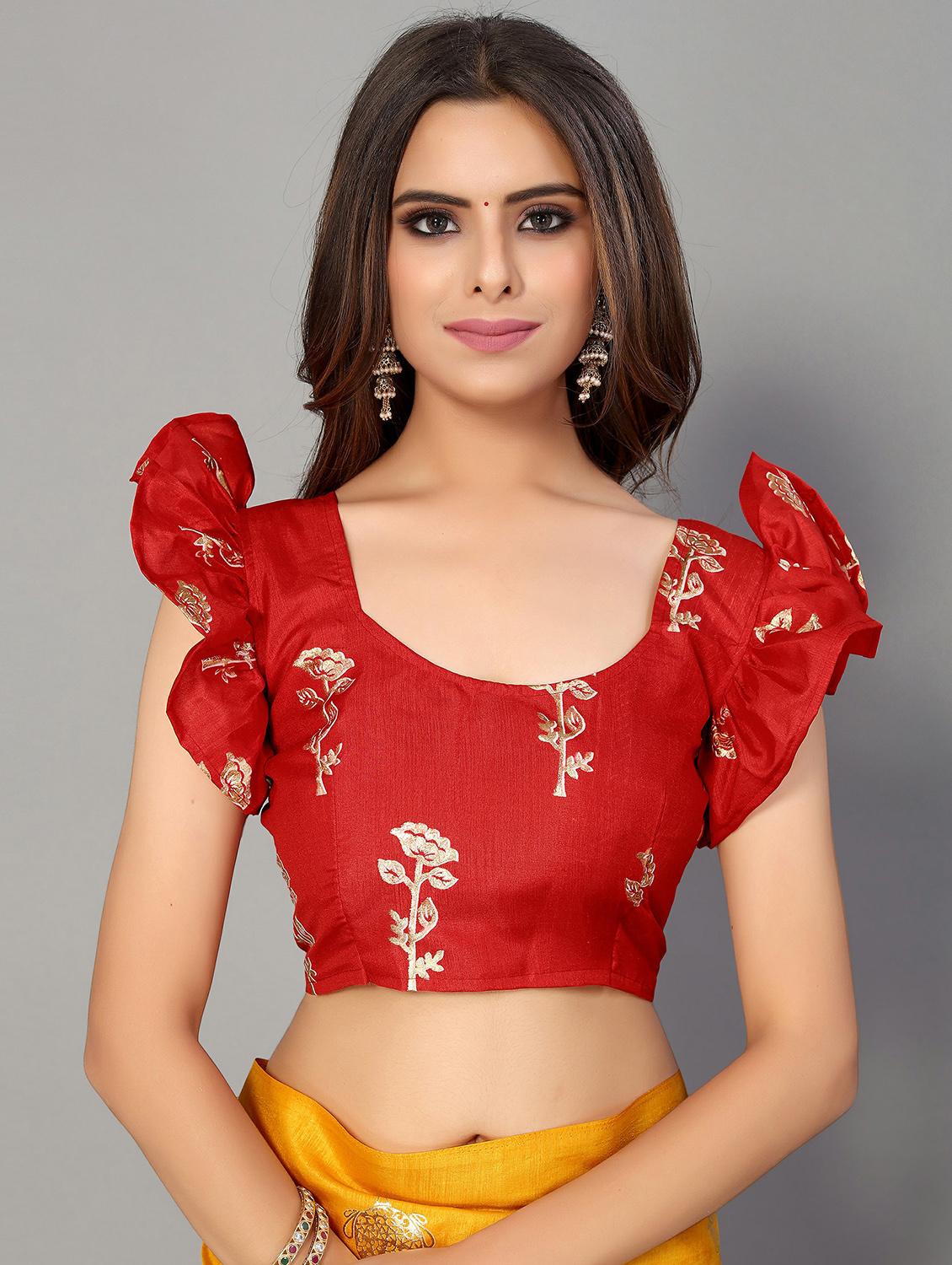 yellow silk blend mysore saree with blouse - 20039249 - Standard Image - 3