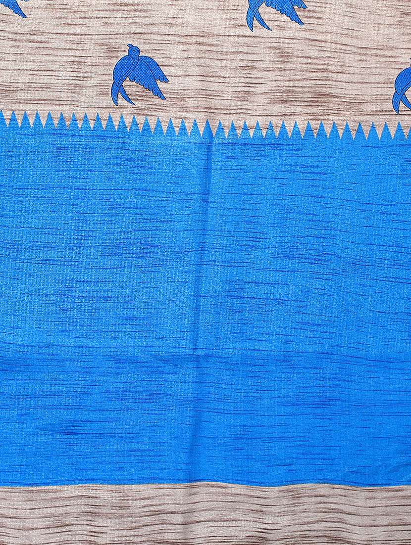 blue silk blend mysore saree - 20039291 - Standard Image - 3