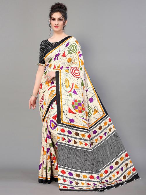 beige mysore silk saree - 20039340 - Standard Image - 0